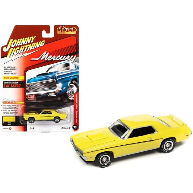 Johnny Lightning Jlcg029 Classic Gold Ver B 1969 Mercury Cougar Eliminato Yellow