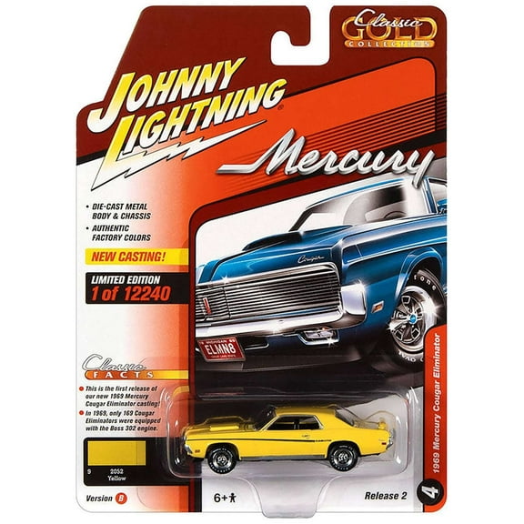 Johnny Lightning Classic Gold Collection 1969 Mercury Cougar Eliminator Diecast Car