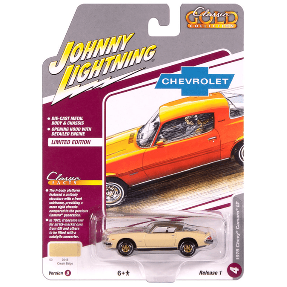 Box of 6 Classic Gold 2025 Release 1 Set B, ASSTD - Johnny Lightning JLCG033/48B - 1/64 Scale Diecast Model Cars