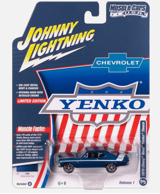 【美品】MC Works LIGHTNING 813CR Johnny Lightning Jlmc034 Muscle Car Ver A 1970 Chevy Nova Yenko
