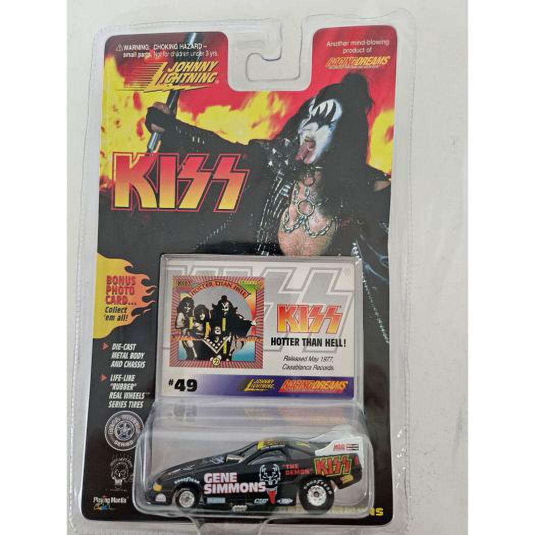 Johnny Lightning KISS Gene Simmons 164 Diecast Car w/HOTTER THAN HELL