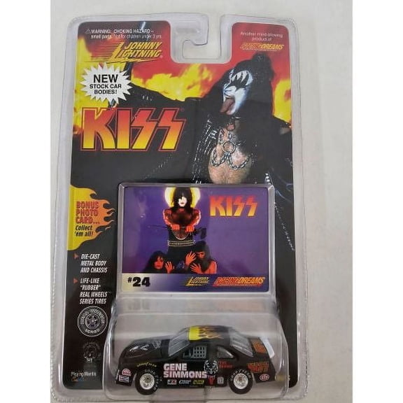 Johnny Lightning KISS Gene Simmons 1:64 Diecast Car w/PAUL AND HIS HAREM Photo Card #24