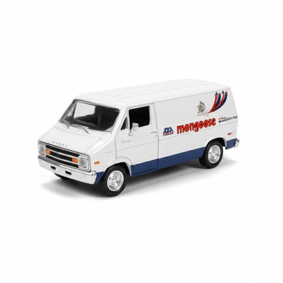Johnny Lightning Mongoose Factory BMX Team 1977 Dodge Van die-cast model