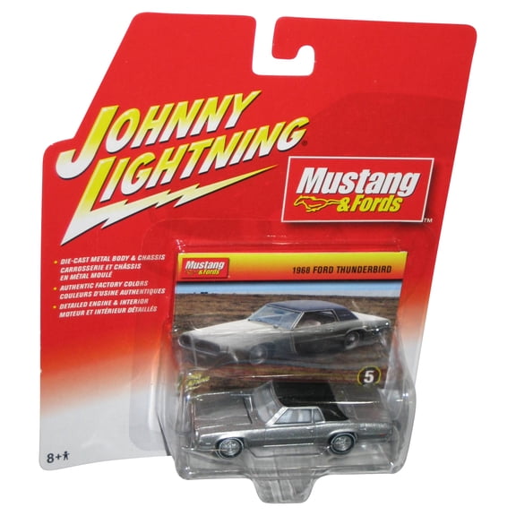 Johnny Lightning Mustang & Fords 1968 Ford Mustang Silver Toy Car - (Dented Plastic)