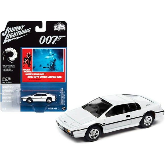 Lotus Esprit S1 White (James Bond 007) "The Spy Who Loved Me" (1977) Movie "Pop Culture" 1/64 Diecast Model by Johnny Lightning