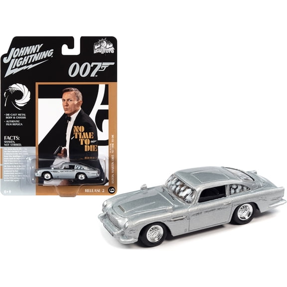 Johnny Lightning Pop Culture James Bond 1964 Aston Martin DB5 (No Time To Die)-Silver Birch (damaged)
