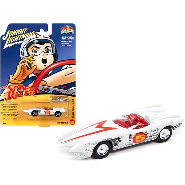 Johnny Lightning Speed Racer Mach 5 1/64 Scale Race Damaged