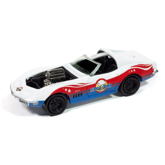 Johnny Lightning Pop Culture Stuntman Mike's Ride Along Racing 1969 Chevy Corvette "Atomic Bomb"