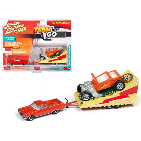 Johnny Lightning Tow & Go 1:64 1965 Chevy El Camino With Parade Float Ver B