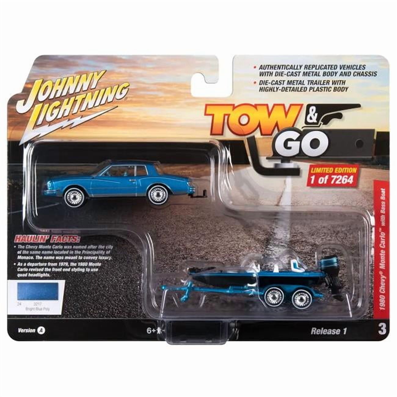 Johnny Lightning 1979 International Scout II Con Rimorchio E Barca - Modello In Scala Collezionabile