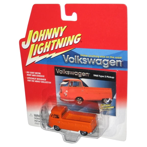 Johnny Lightning Volkswagen 1965 Type 2 Pickup (2002) Orange Toy Truck