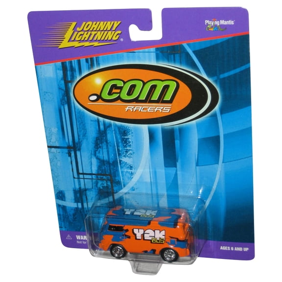 Johnny Lightning .com Racers (1999) Orange Y2K Bus Toy