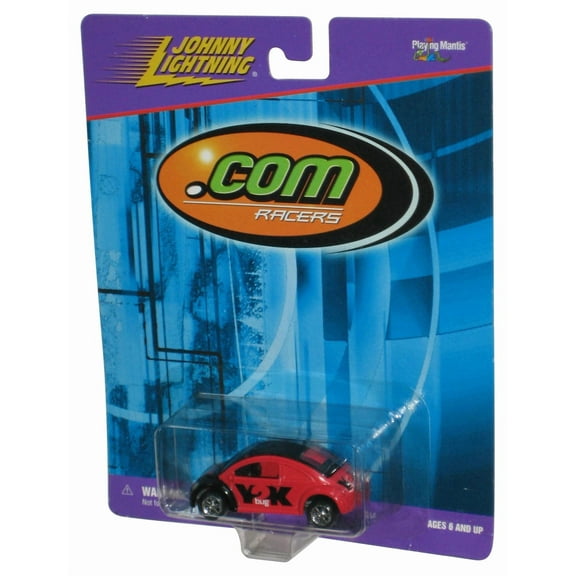 Johnny Lightning .com Racers (1999) Red Y2K Volkswagen Bug Toy Car