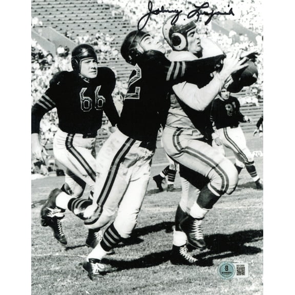 Johnny Lujack Autographed 8x10 Photo Notre Dame Fighting Irish Beckett BAS QR #BS12858