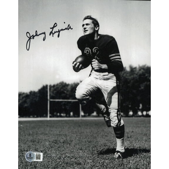 Johnny Lujack Autographed 8x10 Photo Notre Dame Fighting Irish Beckett BAS QR #BS12860