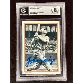 Johnny Mize autographed St. Louis Cardinals 1985 Topps Circle K Home Run Kings card BAS
