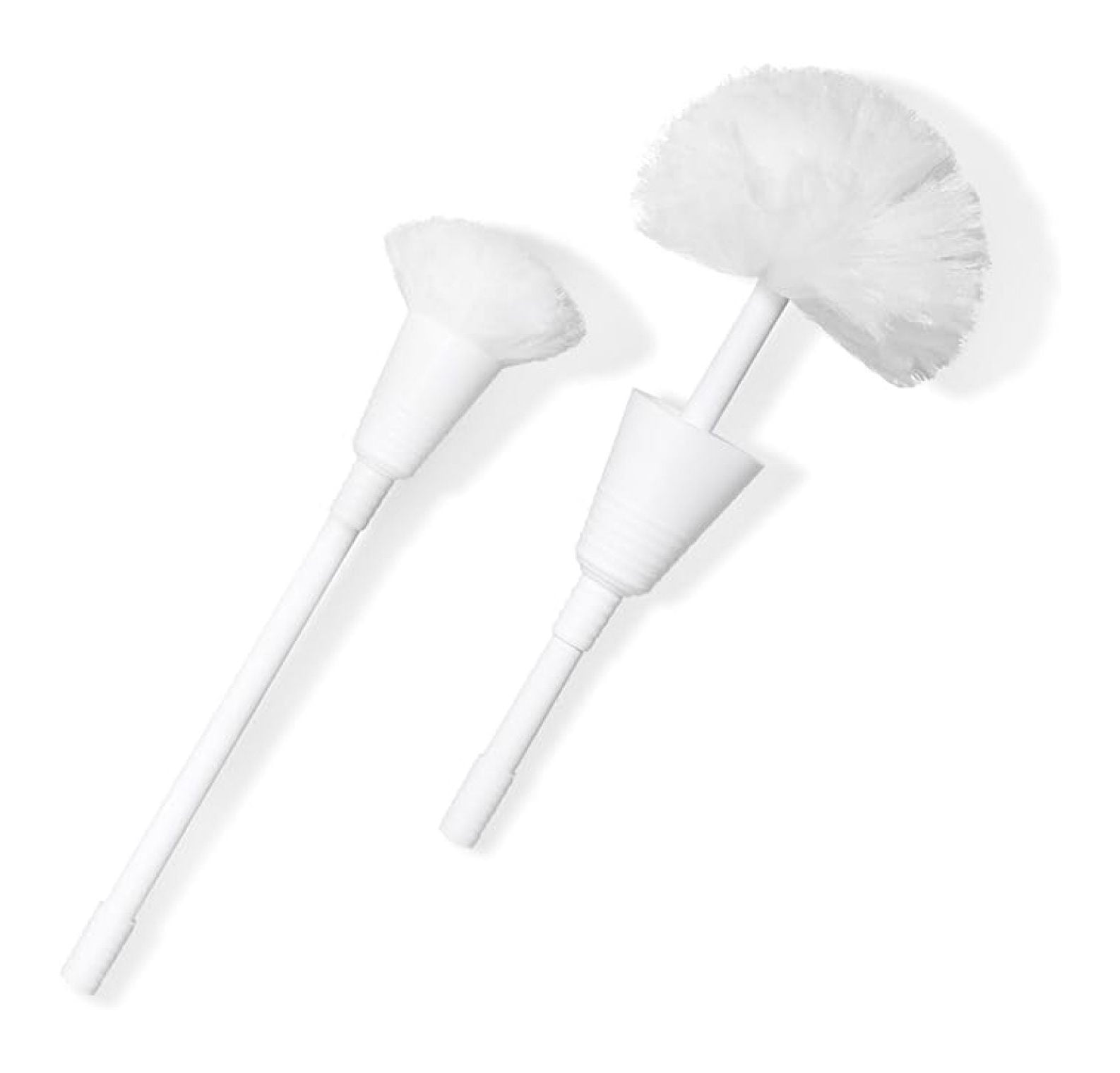 Johnny Mop | Set of 2 Toilet Brushes | 14" Handle to Easily Clean Toilet or Shower | Scratch Free Bowl Swab | Safe to Use with Your Favorite Toilet Bowl Cleaner