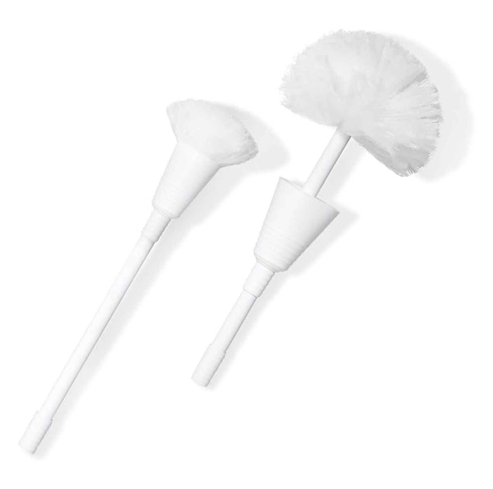 Johnny Mop | Set of 2 Toilet Brushes | 14" Handle to Easily Clean Toilet or Shower | Scratch Free Bowl Swab | Safe to Use with Your Favorite Toilet Bowl Cleaner