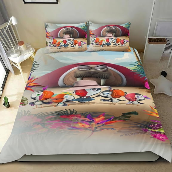 Johnny Puff Themed Bed Sheet Set Three Piece Set 53x79 Inches Comfortable And Skin Friendly Unique Design Creating A Star Studded Night Home Decor Gifts For Family Friends fans