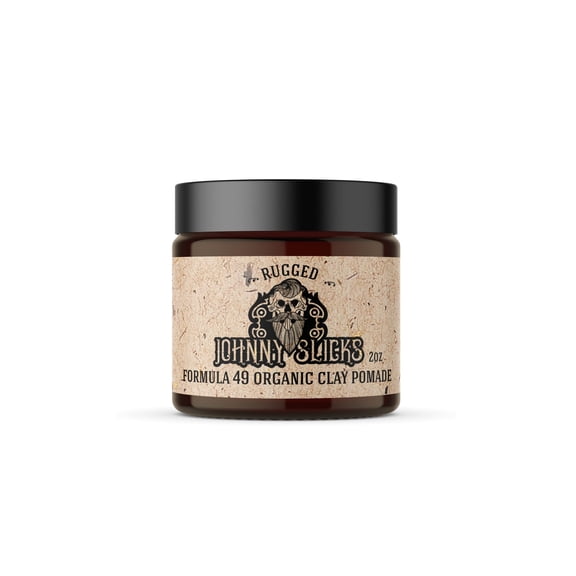 Johnny Slicks Formula 49 Clay Pomade | Firm Hold & Matte Finish |2 oz | Rugged Scent