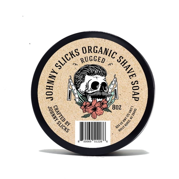 Johnny Slicks Shave Soap | Supports Smooth Shaving |8 oz| Rugged Scent