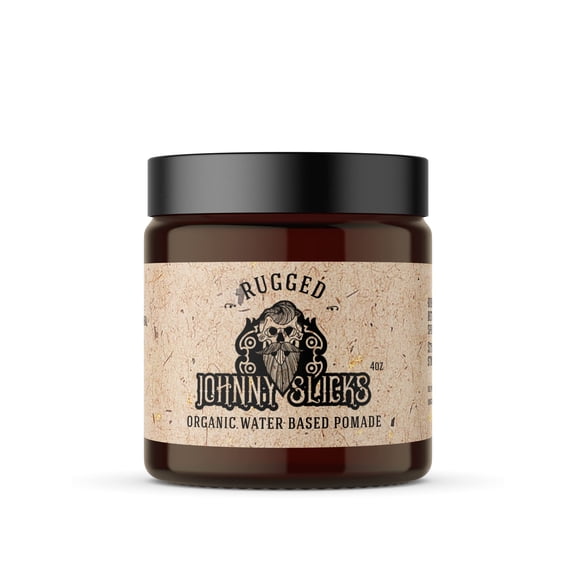 Johnny Slicks Water Based Pomade | Strong Hold & High Shine |4 oz | Rugged Scent