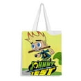 thumbnail image 1 of Johnny Test-theme canvas Tote Bag for Women Aesthetic Shopping Grocery Reusable Bags with Inner Zipper Women Gift 13.8 x 15.8 inches（35x40cm）, 1 of 6