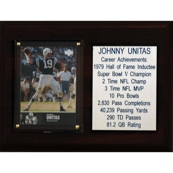 Johnny Unitas Baltimore Colts 6'' x 8'' Plaque