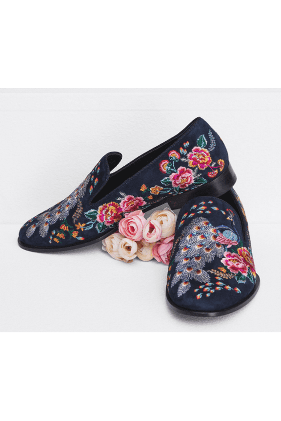 - Darnahta Embroidered Smoking Loafer