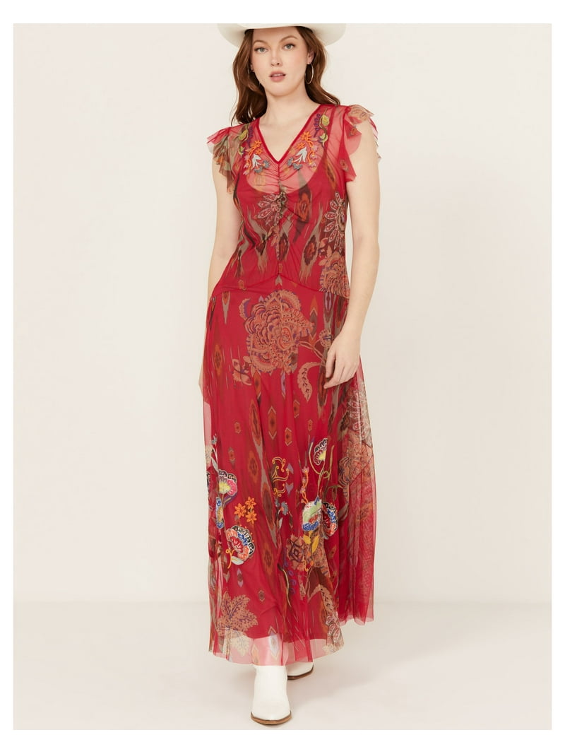 Johnny Was Women's Feather Lark Mesh Maxi Dress - B39424-1