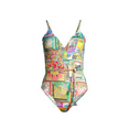thumbnail image 1 of Johnny Was Women's Fleur Braided One Piece Wrap Swimsuit, 1 of 3