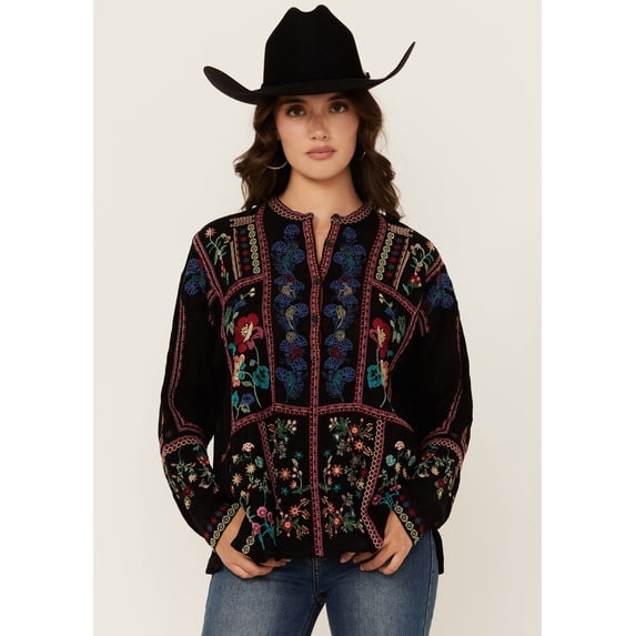 Johnny Was Women's Floral Embroidered Long Sleeve Blouse - C11124-3 US