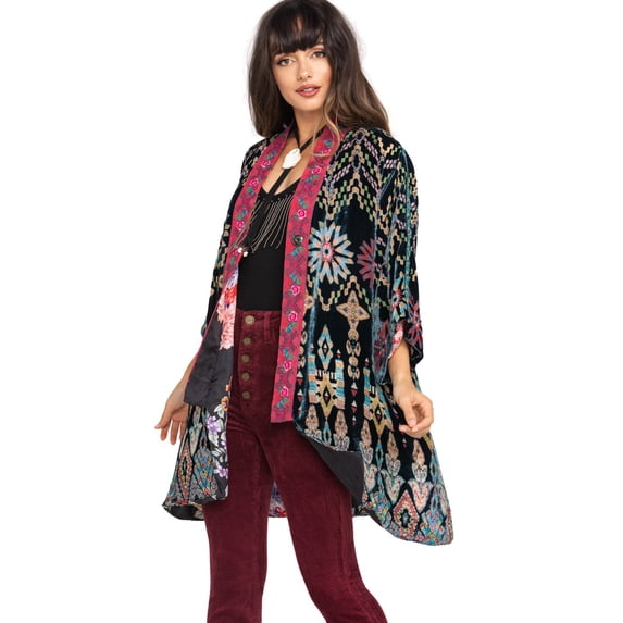 Johnny Was Women's Payden Reversible Kimono Black X- US