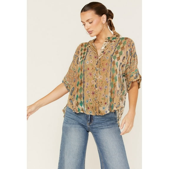 Johnny Was Women's Sugar Burnout Paisley Print Lynn Shirt - C15122B6 X- US
