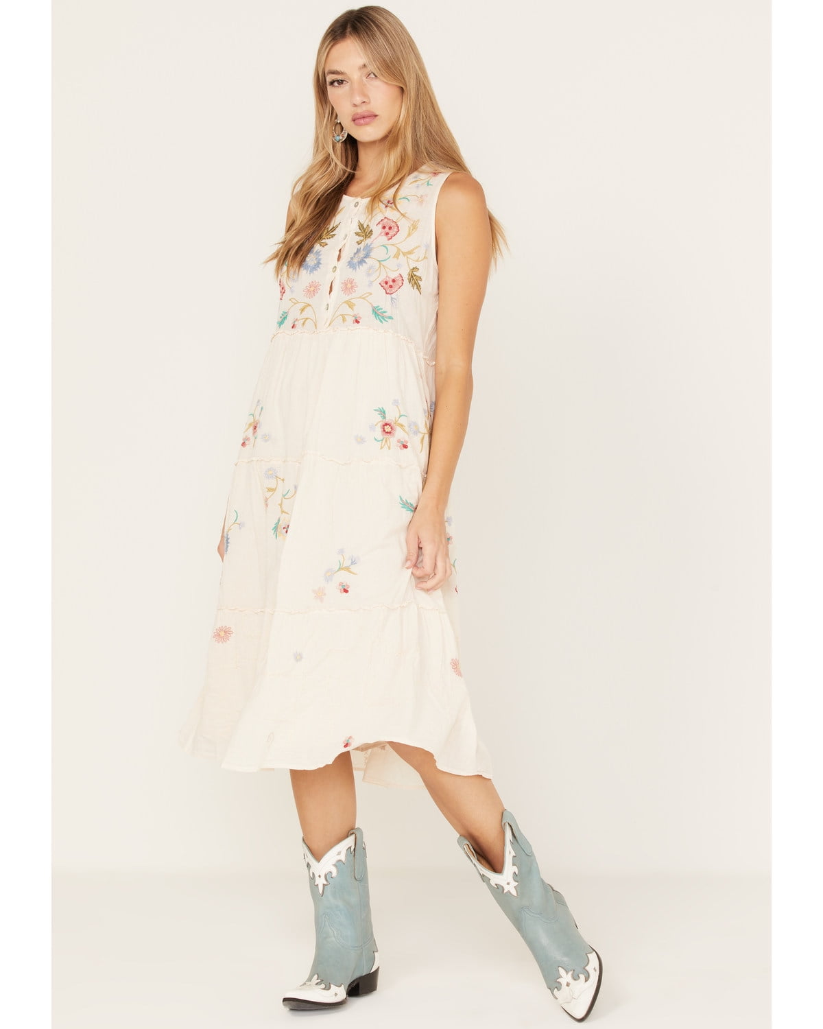 johnny was white embroidered dress Johnny Was SHIFT DRESS MIRAZE – Marigold Clothing