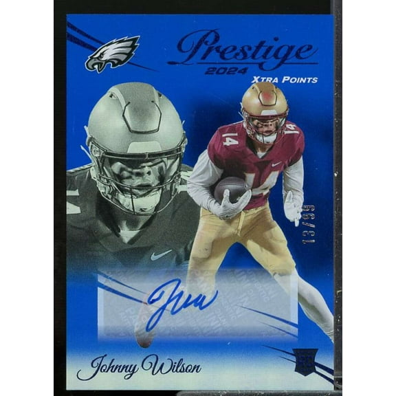 Johnny Wilson 2024 Prestige Xtra Points Rookie Auto Signature Premium Blue #373