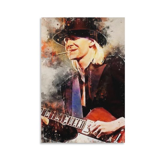 Johnny Winter Canvas Poster Room Aesthetic Poster Print Art Wall Painting Canvas Posters Gifts Modern Bedroom Decor 12x18inch(30x45cm)