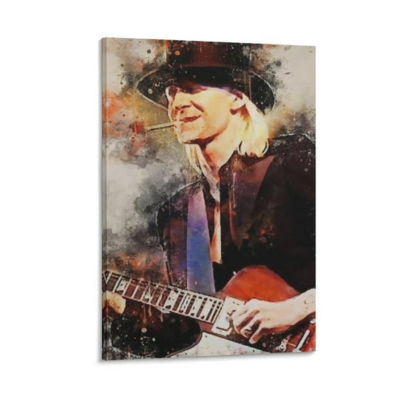 Johnny Winter Canvas Wall Art Prints Poster Gifts Photo Picture Painting Posters Room Decor Home Decorative 24x36inch(60x90cm)