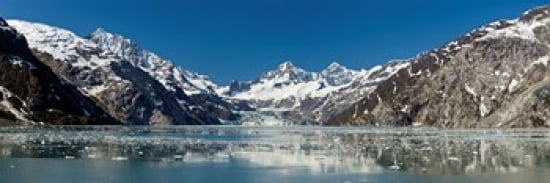 Johns Hopkins Glacier in Glacier Bay National Park Alaska USA Canvas Art - Panoramic Images (30 x 12)