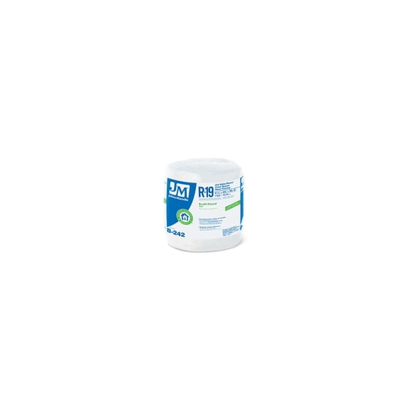 Johns Manville 90003720 Kraft-Faced R-19 Fiberglass Insulation Roll, 23" x 39'2"