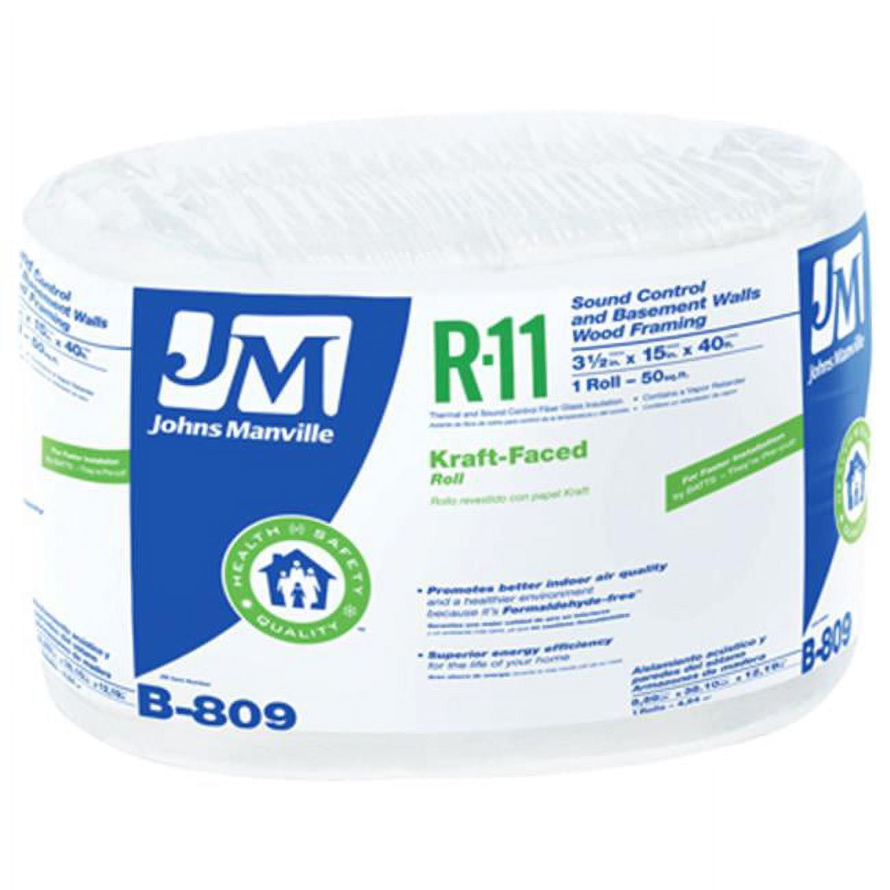 Johns Manville Intl Inc R11 Kraft Fiberglass Insulation, 50 Sq. Ft