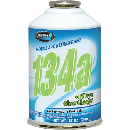 Johnsen's 6313 R134a Refrigerant w/UV Dye for MVAC use in a 12oz Self-Sealing Container 4Pack