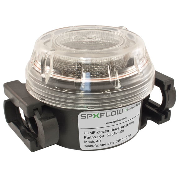 6" Clear and Black Standard Sailboat Water Pressure Pump Mesh Strainer