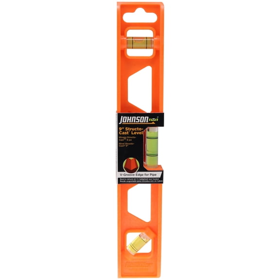 Johnson Level 1402-0900 9-Inch Structo-Cast Torpedo Level