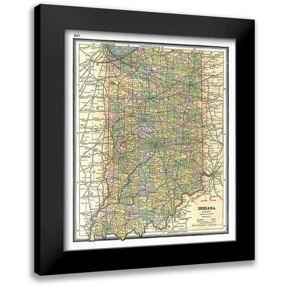 Johnson 15x17 Black Modern Framed Museum Art Print Titled - Indiana - Johnson 1888