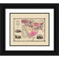 thumbnail image 1 of Johnson 17x15 Black Ornate Wood Framed with Double Matting Museum Art Print Titled - Turkey Persia Arabia - Johnson 1860, 1 of 4