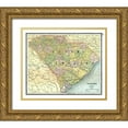 thumbnail image 1 of Johnson 17x15 Gold Ornate Wood Framed with Double Matting Museum Art Print Titled - South Carolina - Johnson 1888, 1 of 4