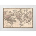 thumbnail image 1 of Johnson 18x13 White Modern Wood Framed Museum Art Print Titled - 1862 Johnson Vintage Map of the World, 1 of 4