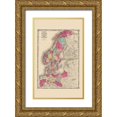 thumbnail image 1 of Johnson 21x32 Gold Ornate Wood Framed with Double Matting Museum Art Print Titled - Scandinavia Prussia Sweden Norway Denmark, 1 of 4
