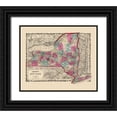 thumbnail image 1 of Johnson 30x26 Black Ornate Wood Framed with Double Matting Museum Art Print Titled - New York - Johnson 1860, 1 of 4